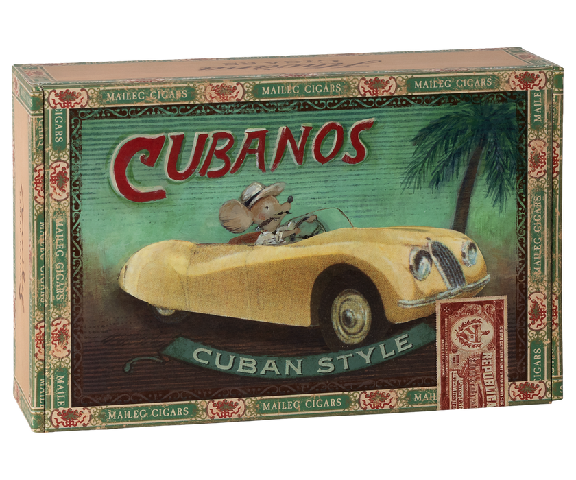 Grandma and grandpa mice in cigarbox