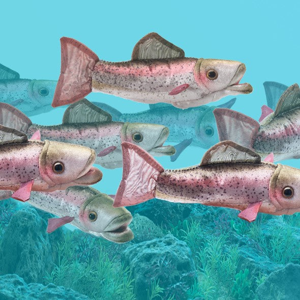Mini Rainbow Trout Finger Puppet