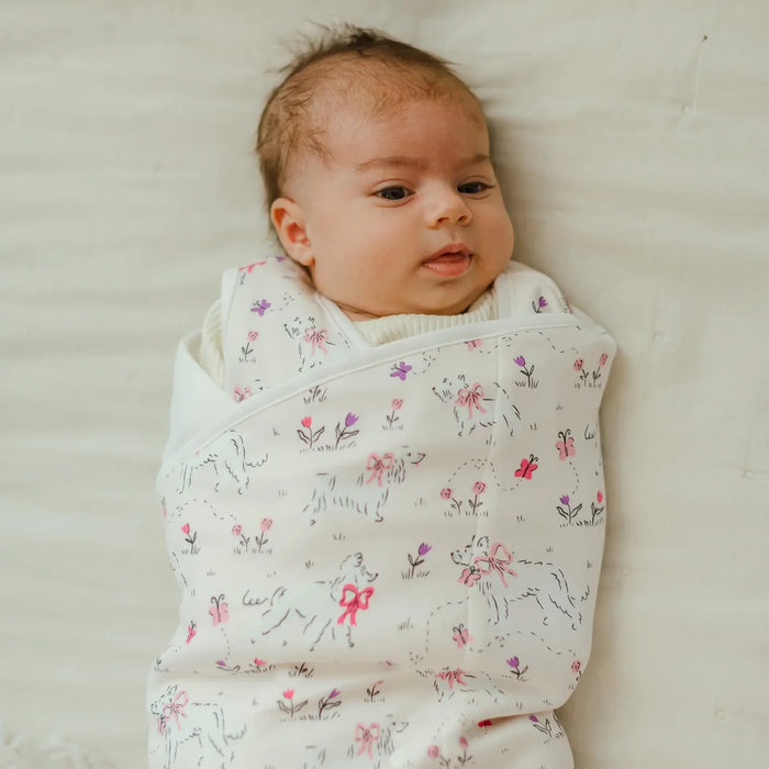 Doggie Meadow Organic Cotton Swaddle Sleep Bag 1.0 TOG 0-6M