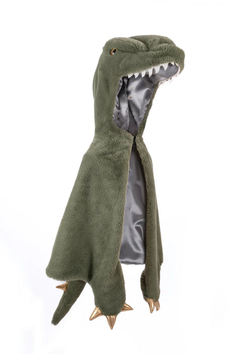T-Rex Cuddle Cape Green 3-4Y