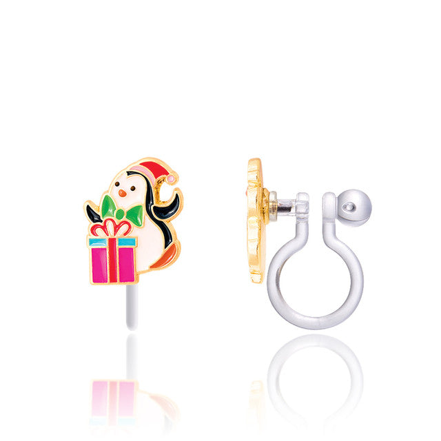 Penguin Surprise Clip On Earrings