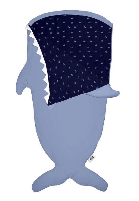 Slate Blue Kids Sleeping Bag - Bicycles