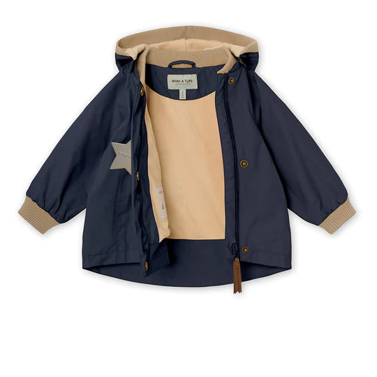 WAI FLEECE LINED SPRING JACKET. GRS-Ombre Blue
