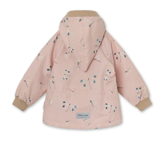 WAI FLEECE LINED PRINTED SPRING JACKET. GRS-PRINT Rose Dragonfly