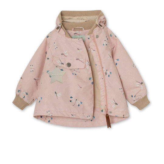 WAI FLEECE LINED PRINTED SPRING JACKET. GRS-PRINT Rose Dragonfly