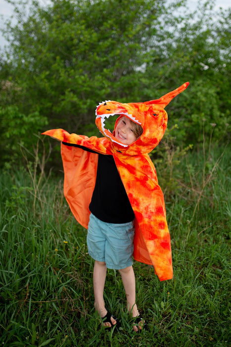 Orange Grandasaurus Pterodactyl Cape 4-6Y