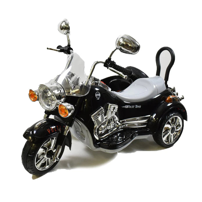 Motorcycle 12V Electric 2 Seater Ride On Bike - Voltz Toys (Black)