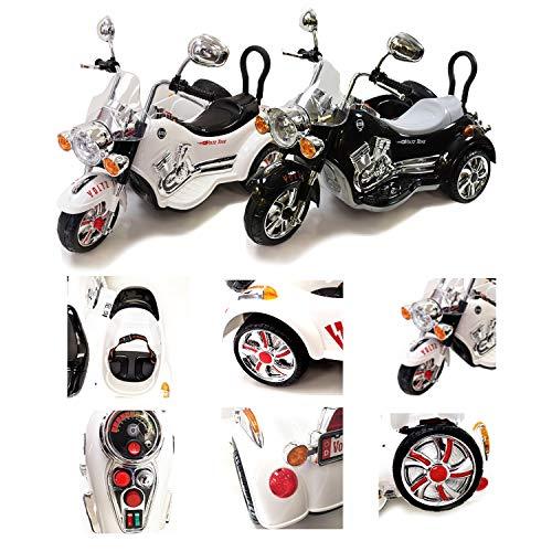 Motorcycle 12V Electric 2 Seater Ride On Bike - Voltz Toys (Black)