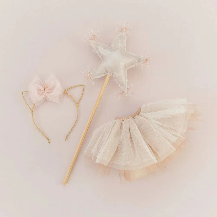 Kitty Headband Light Pink/Gold Glinda Bow