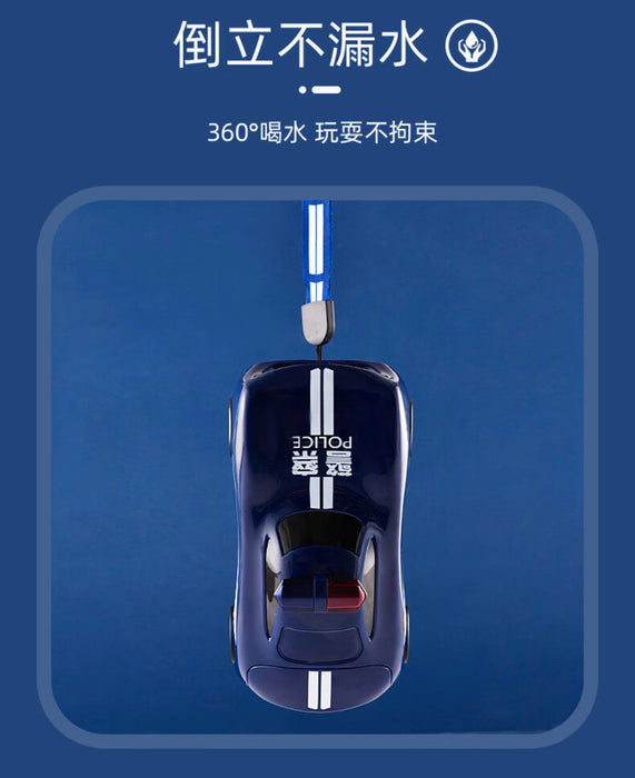 Children Police Car Water Bottle (Black)