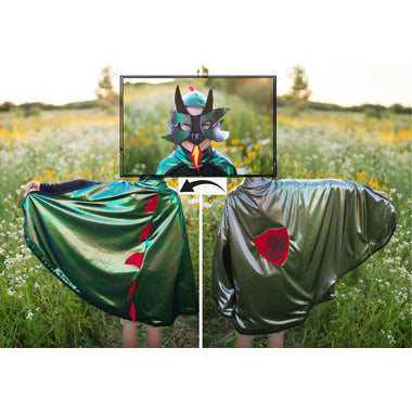 Great Pretenders Ultimate Dragon Knight Cape & Mask Blue Metallic