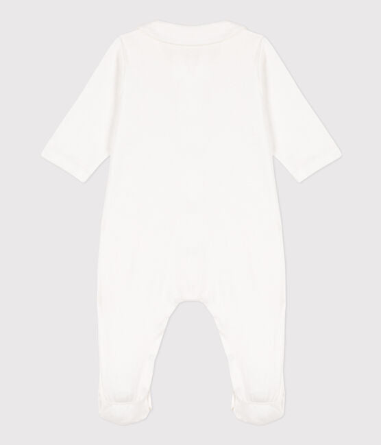 MINI HEART PATTERNED COTTON SLEEPSUIT