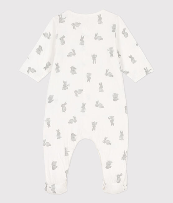 TUBE-KNIT RABBIT SLEEPSUIT