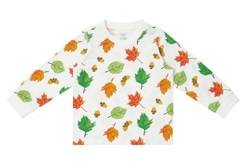 Bamboo Cotton Long Sleeve PJ Set - Eric Carle Autumn Leaves