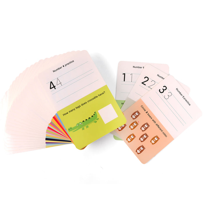 Kids Learning Toys – Write and Wipe Activity Cards-1+2=3 Cards