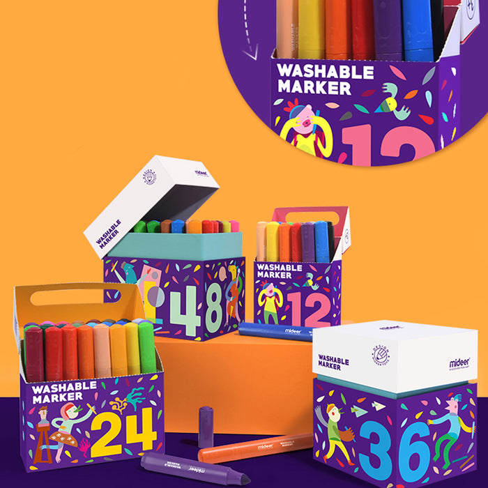 Washable Triangular Markers – 12/24/36/48