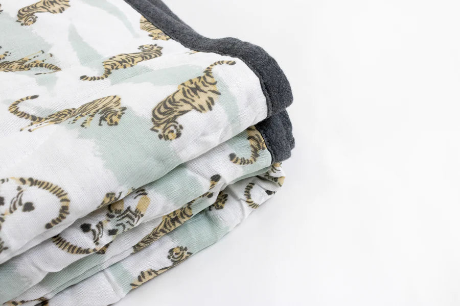 Todder Quilted Bamboo Cozy Blanket - Jungle Stripes