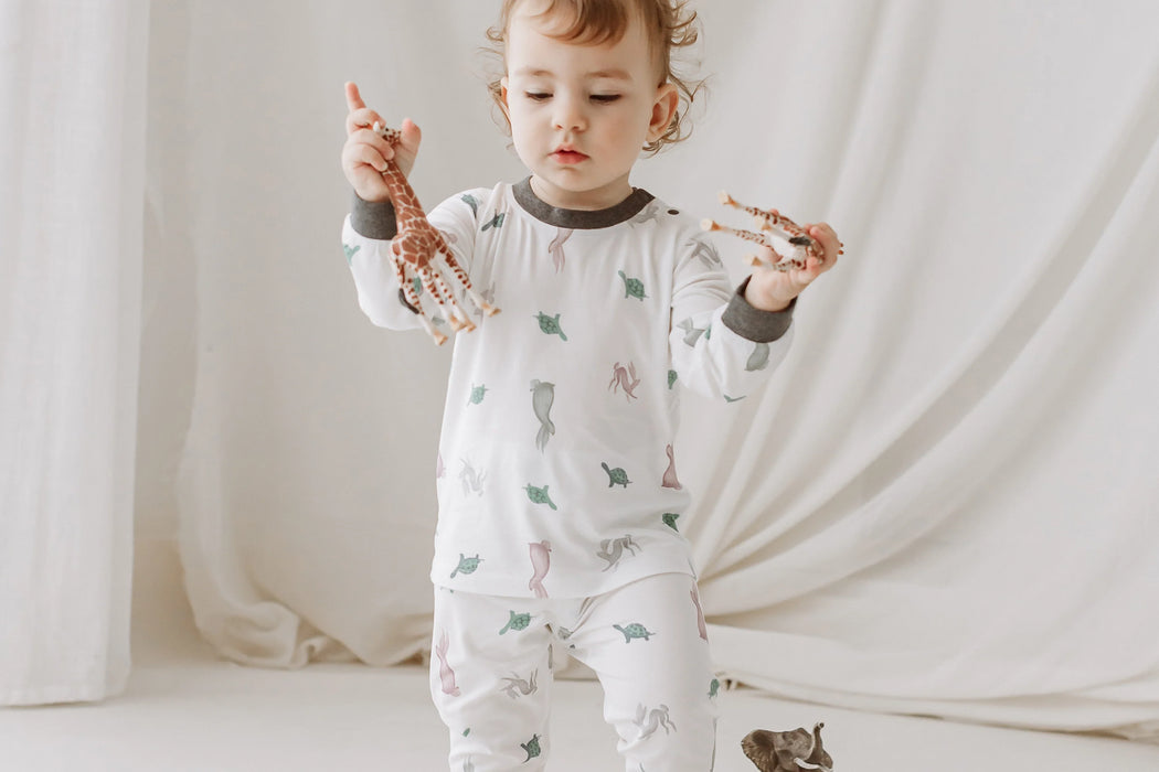 Bamboo Two-Piece Long Sleeve PJ Set - The Tortoise & The Hare
