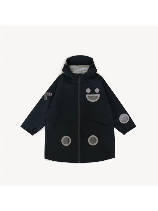 WISTITI Windbreaker Rain Jacket Black little dinosaur kids