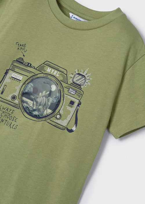 Cotton T-shirt with Interactive Motif Boy