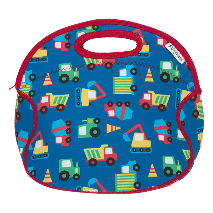 Large, Machine Washable Lunch Bag for Kids Construction — little dinosaur kids boutique