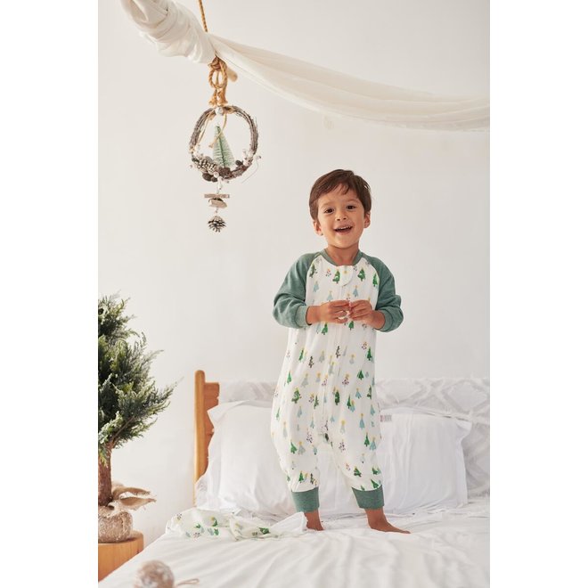 Bamboo Long Sleeve Footed Sleep Bag 1.0 TOG - Twinkle Trees