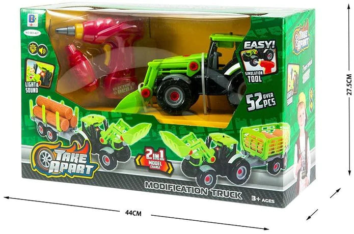 STEM Toys - 3 in 1 Take Apart Assemble Tractor for Kids