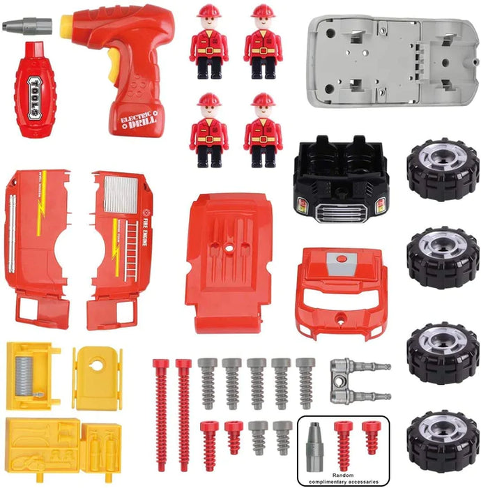 STEM Toys - Take Apart Fire Car Assemble Toy for Kids